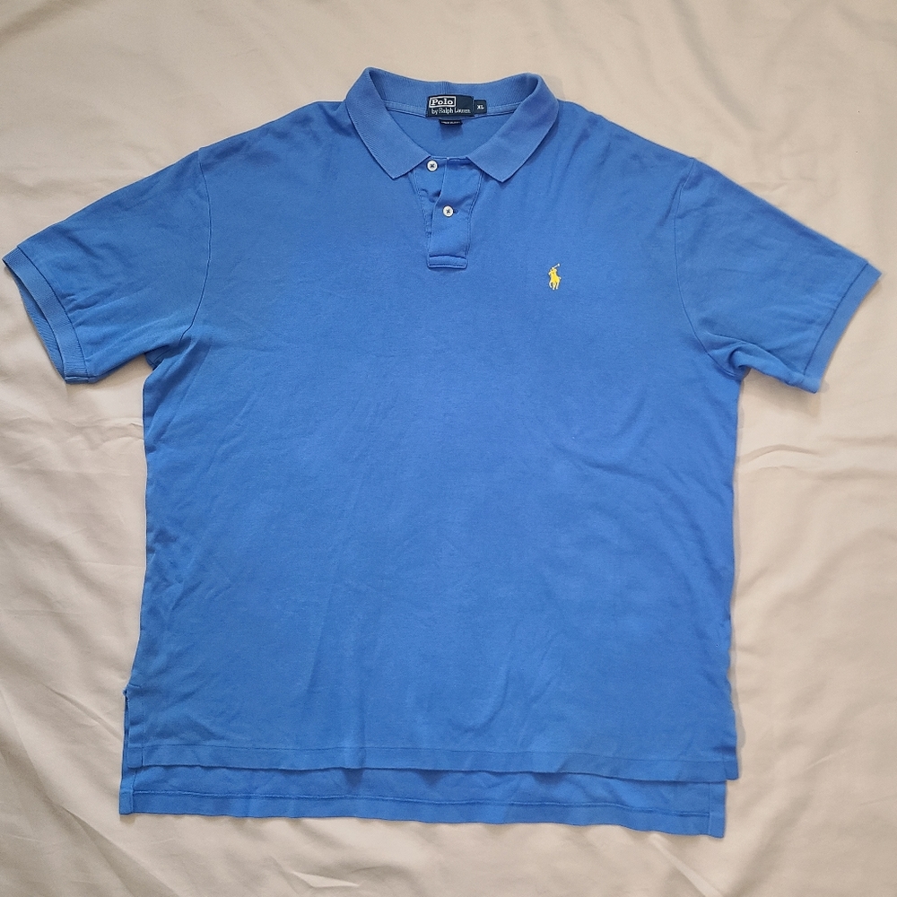 Polo Ralph Lauren Clasic Fit Blue Golf Polo Shirt Short Sleeve Adult Mens XL